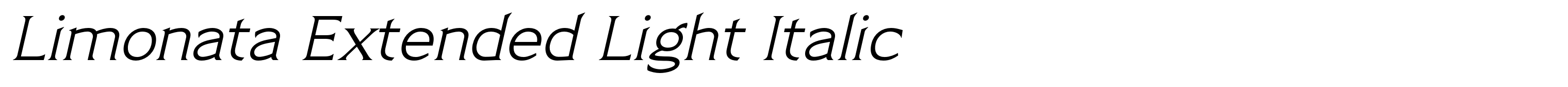 Limonata Extended Light Italic